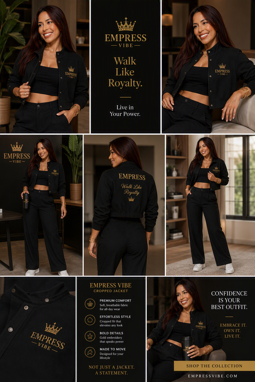 EMPRESS VIBE Button-Front Jacket