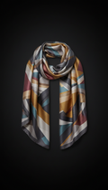 Silk Scarf with Gilded Sand Motif