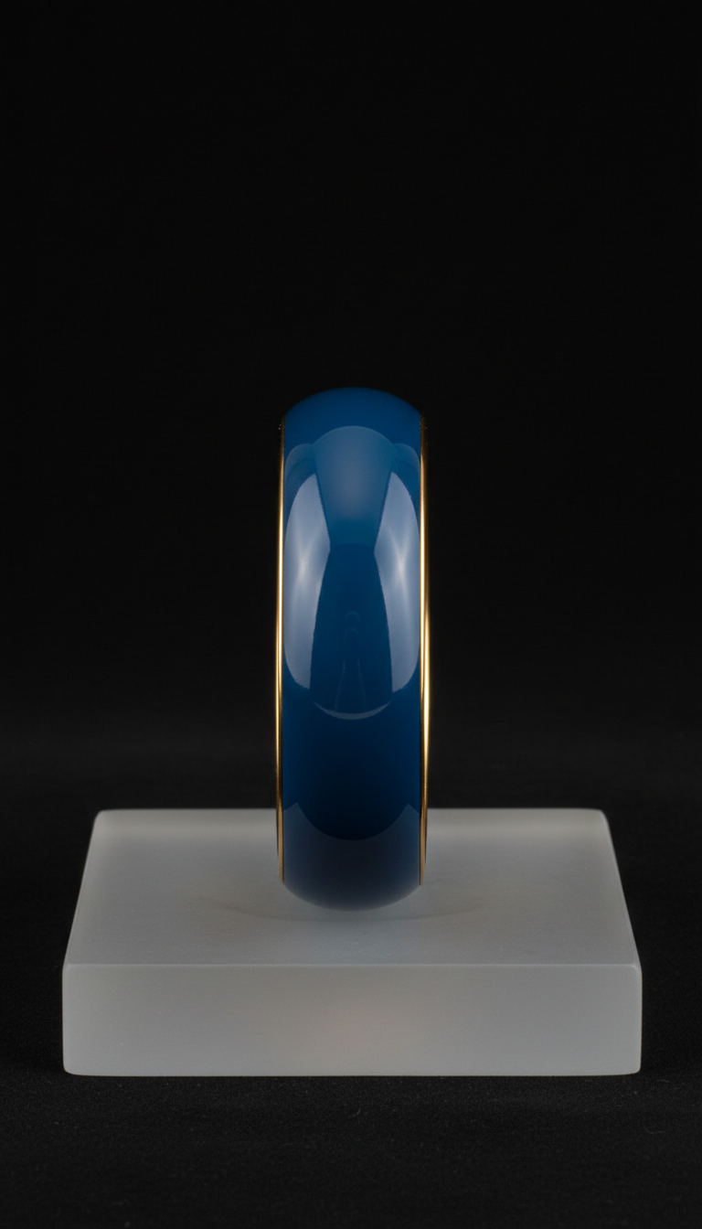Imperial Blue Enamel Cuff Bracelet