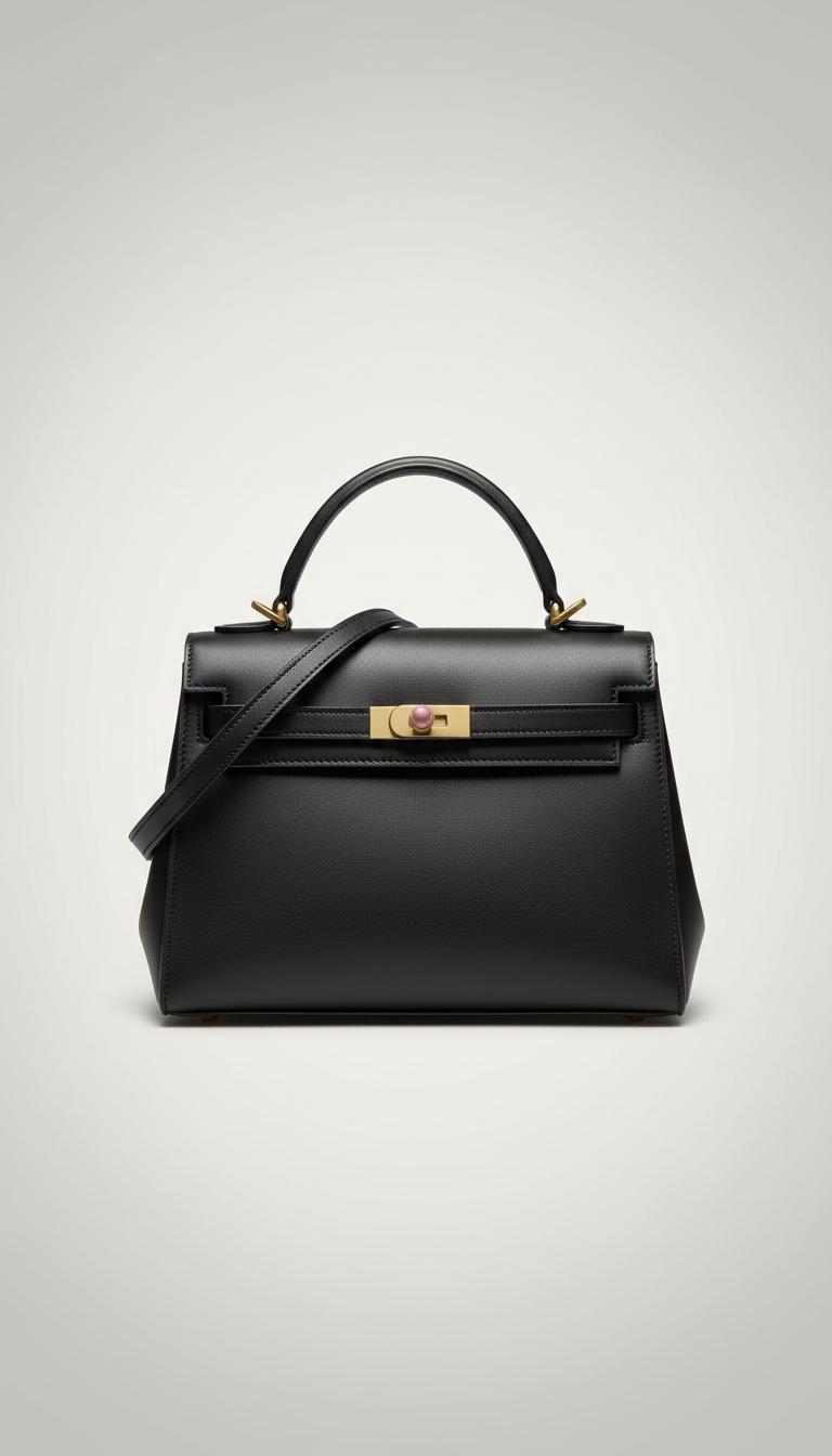 Italian Leather Structured Handbag