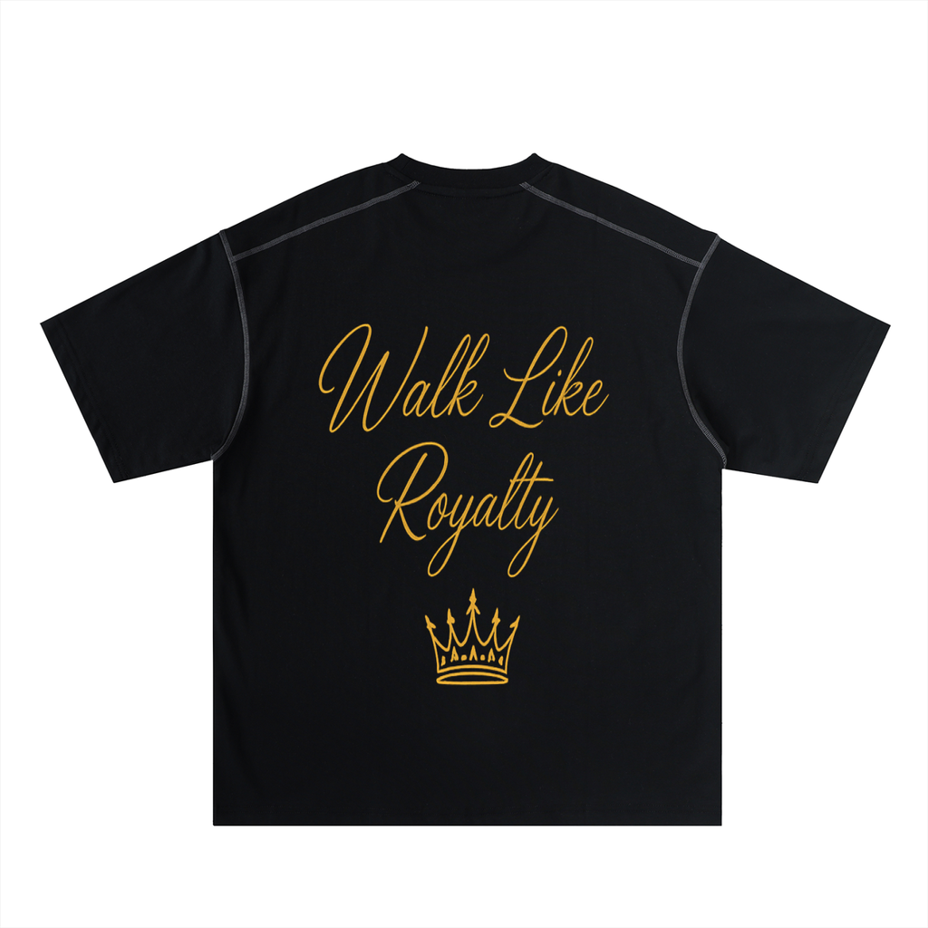 Empress vibe Oversized Contrast-Stitched Cotton Tee