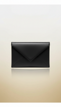 Onyx Leather Envelope Clutch