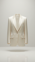 Ivory Silk Tailored Blazer