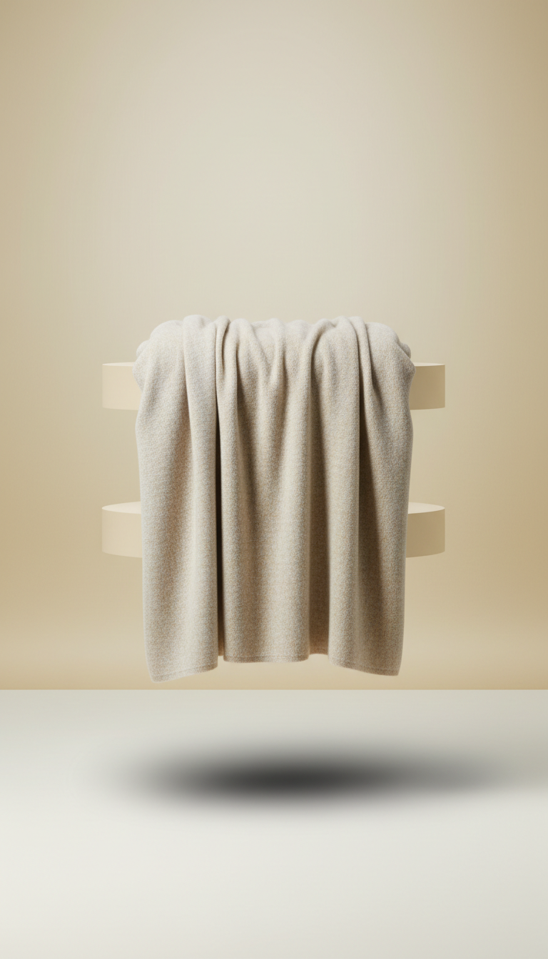 Champagne Veil Cashmere Throw Blanket